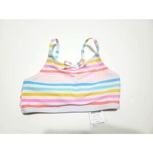 Crewcuts Girls Pastel Striped UPF 50 Bikini Top NWT Size 6/7